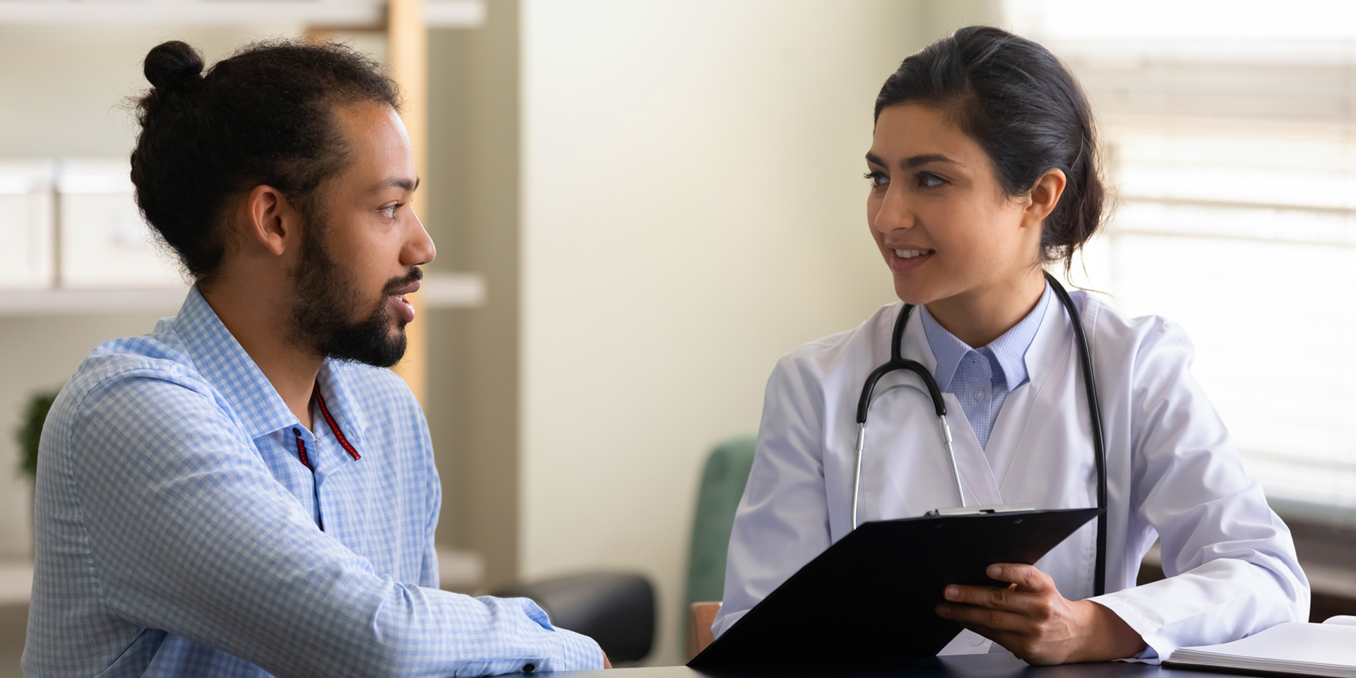 Patient and provider discussing results | Doylestown Health