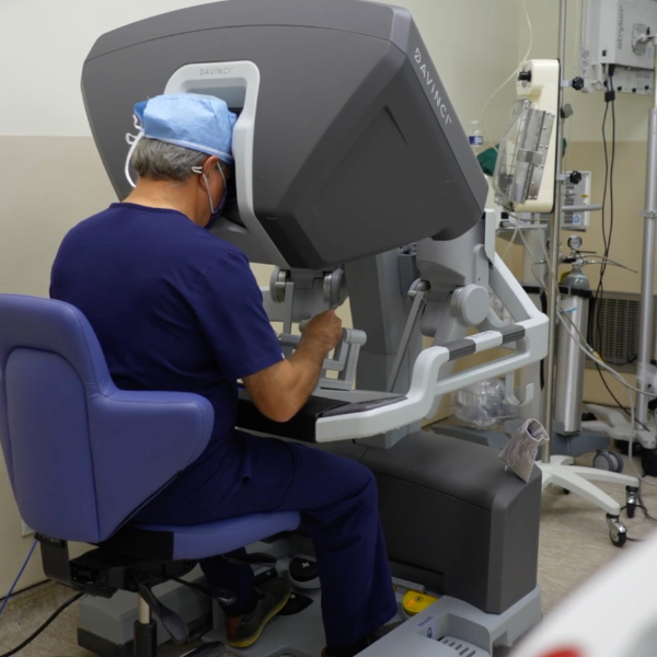 Technician operating machinery | Doylestown Health