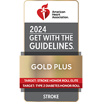 Stroke Gold Plus Award with Target: Stroke Elite Honor Roll and Target: Type 2 Diabetes Honor Roll
